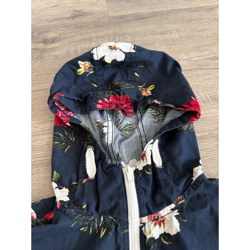 Denim & Flower Ricky Singh Girls Lightweight Hooded Floral Jacket Size 9/10 - Picture 4 of 12